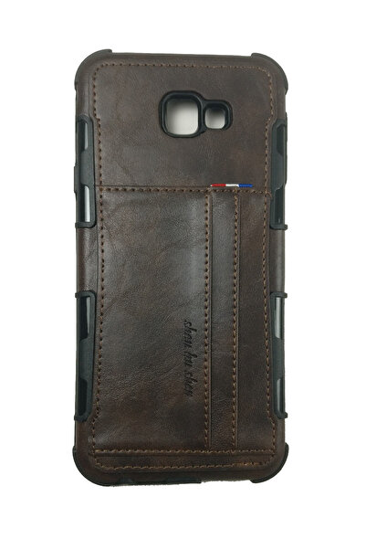 OEM Προστατευτική θήκη συμβατή με Samsung J4 Plus, σιλικόνης με απομίμηση δέρ...
