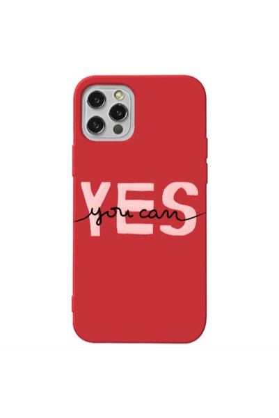 Other Apple iPhone 13 Pro Yes you cam Red Colored Silicone TPU Θήκη