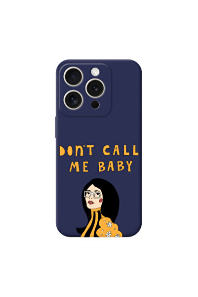 Other Apple iPhone 15 Pro Call me baby Dark blue Colored Silicone TPU Θήκη