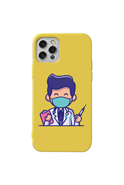Other Apple iPhone 12 Pro Specialist Doctor Yellow Colored Silicone TPU Θήκη