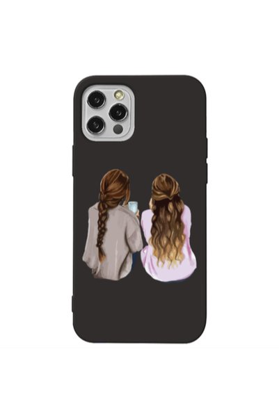 Other Apple iPhone 12 Pro Max Friends Black Colored Silicone TPU Θήκη