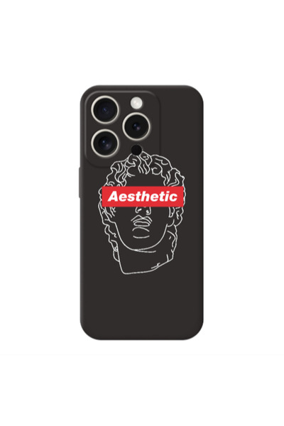 Other Apple iPhone 15 Pro Max Aesthetic Black Colored Silicone TPU Θήκη
