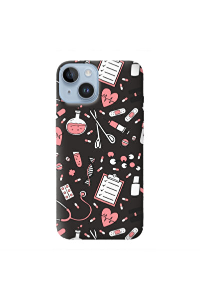 Other Apple iPhone 14 Plus Laboratory Black Colored Silicone TPU Θήκη