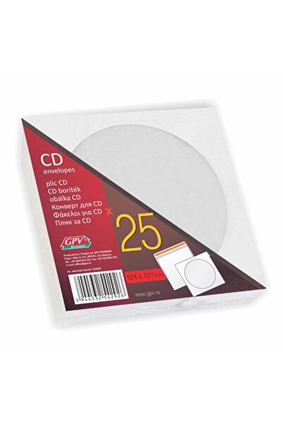 MC Micostore Плик за CD/DVD GPV 164292, с прозорец, лепенки, бял, 90гр, компл...