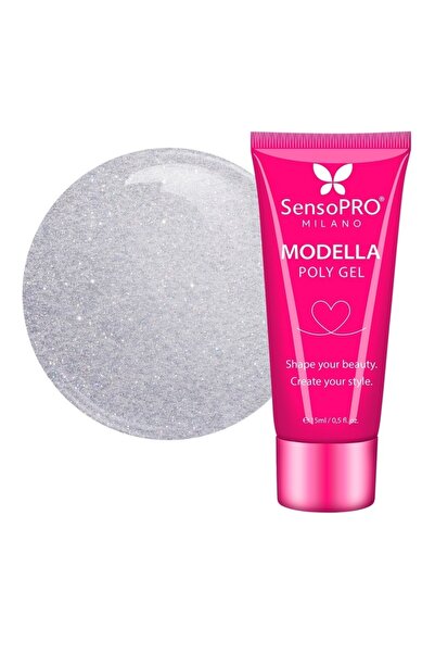 SensoPRO Milano Polygel MODELLA - Silver Luxe, 15ml