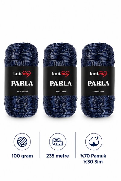 knitme Parla Knitting Yarn 100 Gr 235 Mt Bag Yarn Supla Yarn Cotton Sim 3 Pieces
