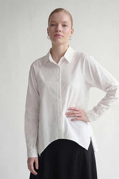 Levidor White Asymmetrical Cut Shirt