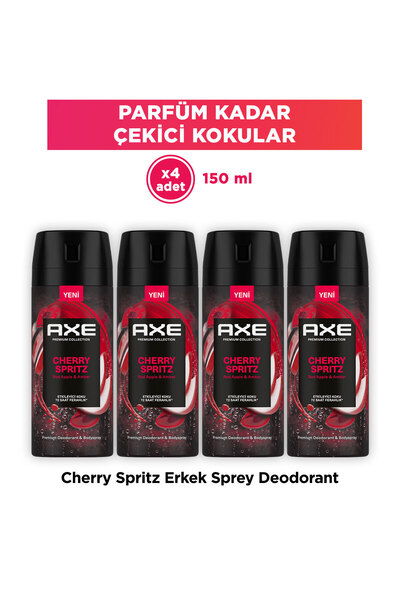 Axe Premium Collection Erkek Sprey Deodorant Cherry Spritz 150 ml x4