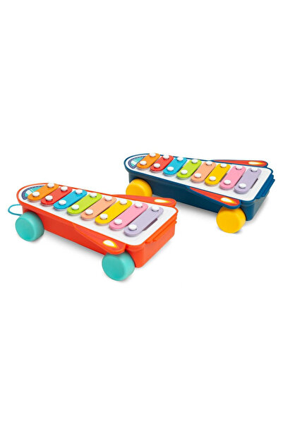 TOYZ Xilofon educational pe roti, cu betisoara, pentru copii 18 luni+, multic...