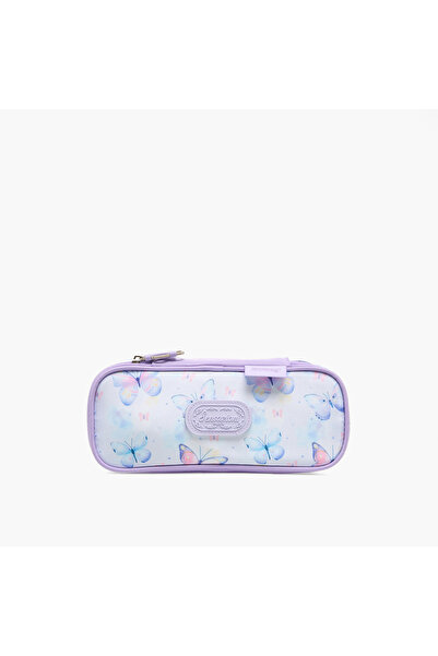 Sensazioni Butterfly Print Pencil Pouch with Zip Closure
