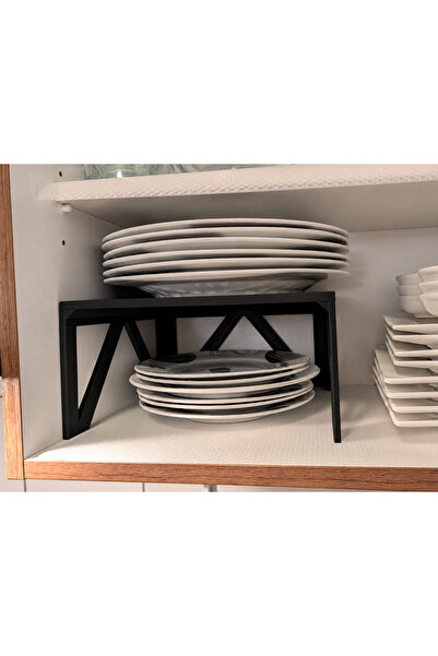 MYE TEKNOLOJİ In-Cabinet Shelf Organizer Plate Stand, Kitchen Shelf Riser Org...