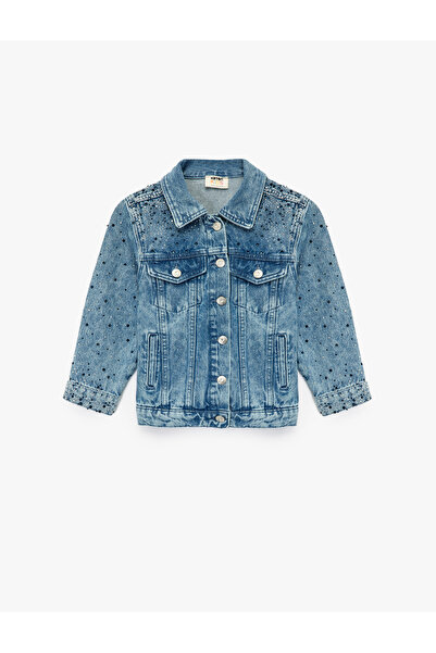 Koton Collar Neck Cotton Jean Jacket