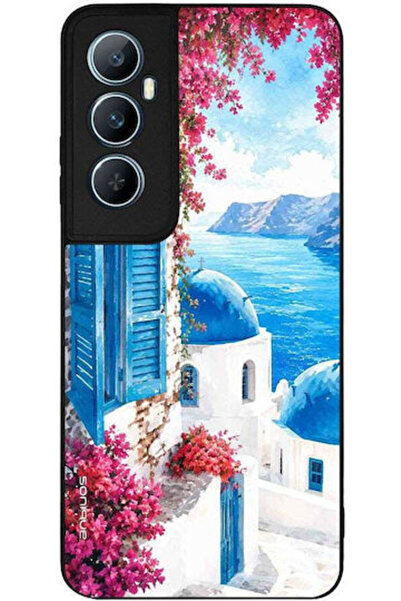 Other Σονίκ Σειρά Μούζα Ελληνικών Νησιών Realme C65 4G Θήκη Σαντορίνη Ανοιχτό...