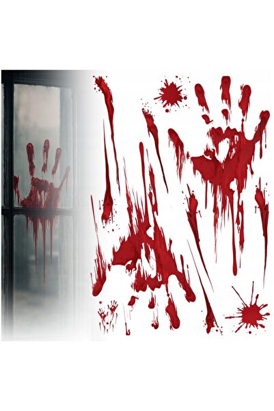 Korbi Autocolante de fereastră Mâini Sângeroase de Halloween