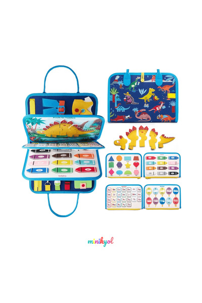 minikyol Montessori El Becerileri Çantası 20 Aktiviteli Eğitici Keçe Aktivite...