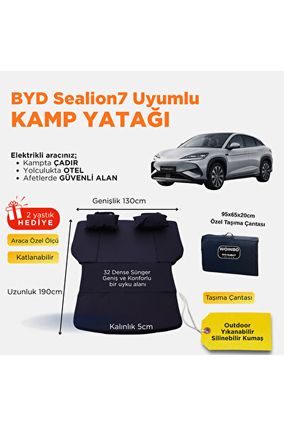 woinbo BYD SELAION7 Uyumlu Araç Kamp Yatağı