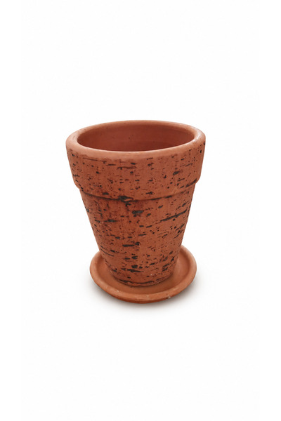 Antik Görünümlü Eskitme Toprak Saksı 17 cm*15 cm