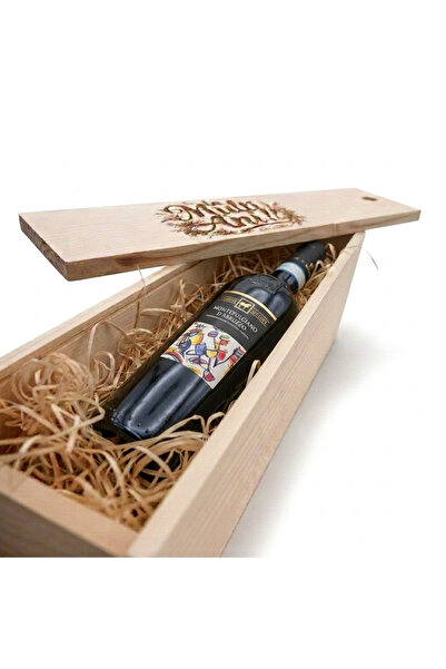 Coulisse Pachet Cadou Cutie Lemn Personalizata Vin Rosu Sec Tenuta Ulisse Uni...