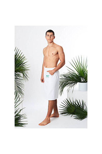 YEYE Made In Nature Kilt din frotir cu buzunar legat OEKO-TEX ®   Alb S/M