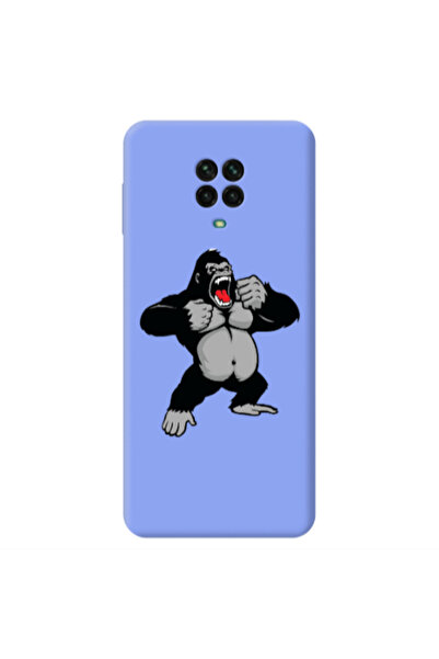 Other Xiaomi Redmi Note 9 Pro Angry Gorilla2 Light Purple Colored Silicone TP...