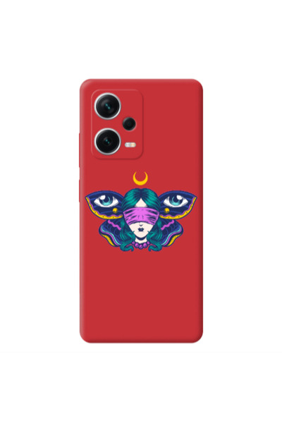 Other Xiaomi Poco X5 Eye in my ear Red Colored Silicone TPU Θήκη
