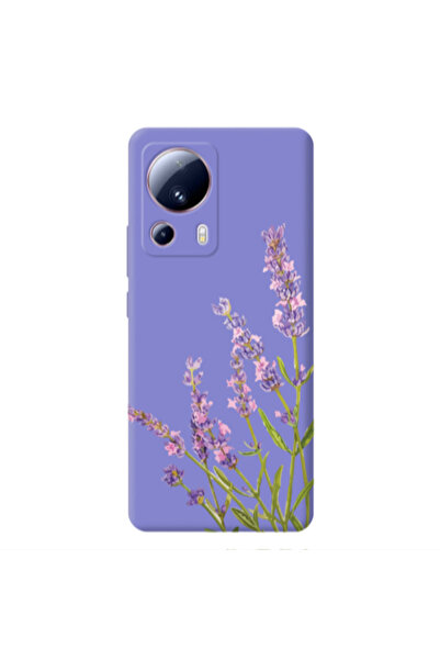 Other Xiaomi Mi 13 Lite Flowers 8 Purple Colored Silicone TPU Θήκη