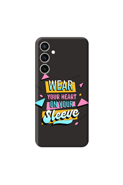 Other Samsung S24 Plus Wear Your Heart Black Colored Silicone TPU Θήκη