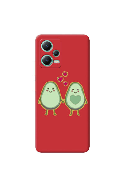 Other Xiaomi Redmi Note 12 Pro 5G Avocados Red Colored Silicone TPU Θήκη