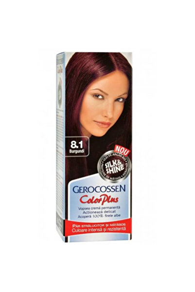 GEROCOSSEN Vopsea de Par Silk&Shine Color Plus, nuanta 8.1 Burgundi, 50 g