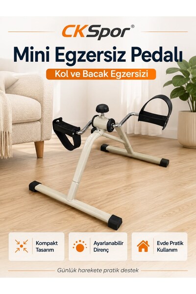 CKSPOR LUXURY El Ayak Egzersiz Bisikleti Mini Kondisyon Bisikleti Kol Bacak P...