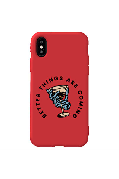 Other Apple iPhone Xs Max Better Things Are Coming Red Colored Silicone TPU Θήκη