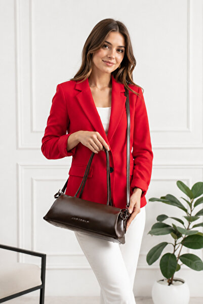 Just Polo Women's Brown Two-Strap Hand and Shoulder Bag-Bd3007Bd