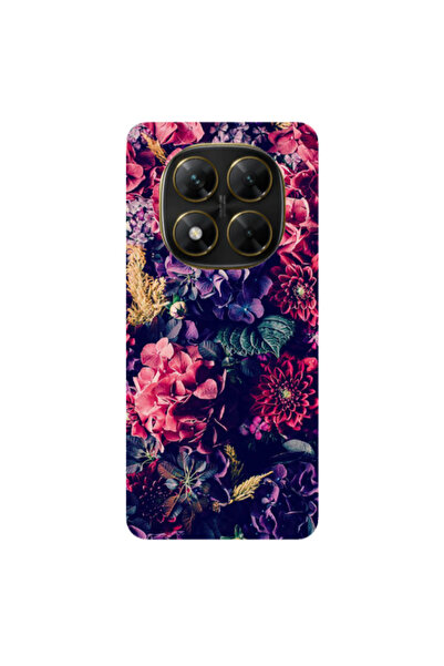 Other Xiaomi Poco X7 Purple and pink flowers Transparent Silicone TPU Θήκη