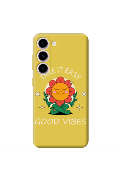Other Samsung S23 Plus Take It Easy Yellow Colored Silicone TPU Θήκη