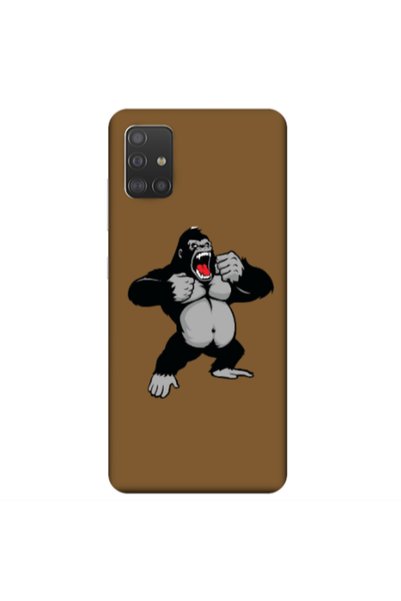 Other Samsung A71 Angry Gorilla2 Light Purple Colored Silicone TPU Θήκη