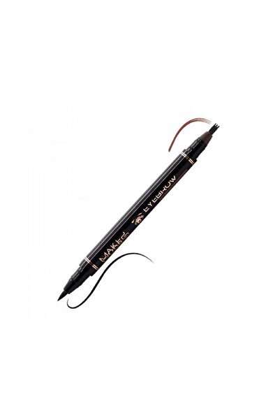 unkown Mik over 22 Double Eyebrow & Eye Liner Pen - Black / Dark Brown Ey002