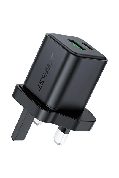 Acefast A127 GaN PD30W Wall Charger with USB-C and USB-A Ports – UK Plug