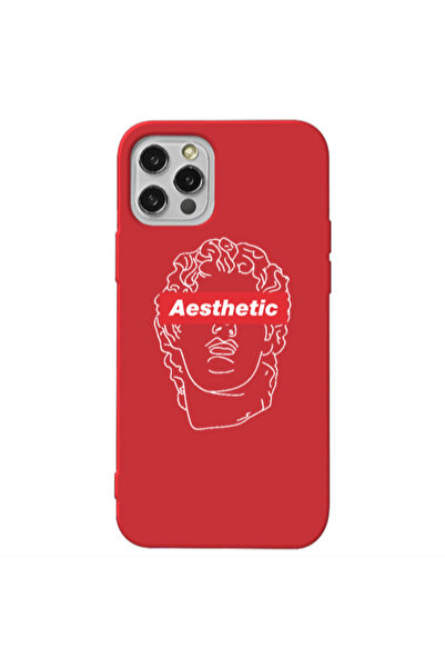 Other Apple iPhone 12 Pro Max Aesthetic Red Colored Silicone TPU Θήκη