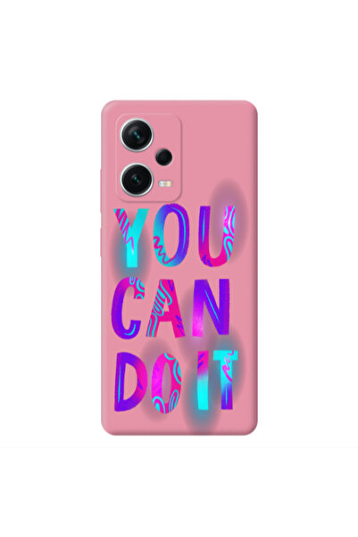 Other Xiaomi Poco X5 You Can Doit Pink Colored Silicone TPU Θήκη