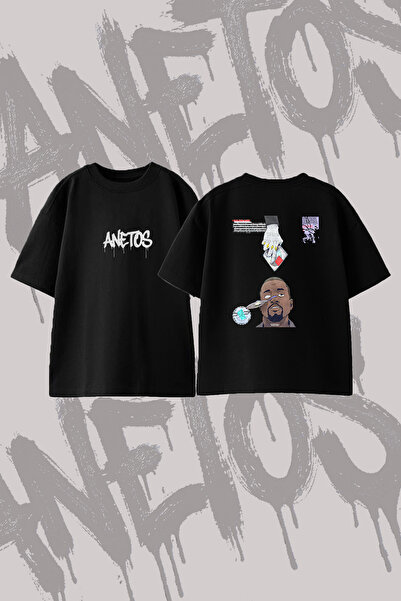 Anetos Μπλουζάκι Kanye West JoJo με στάμπα, μεγάλου μεγέθους, με λαιμόκοψη πο...