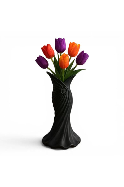 TIGEA Accessories Πλαστικό σκανδιναβικό μποέμικο γυναικείο πλαστικό βάζο 3D 2...