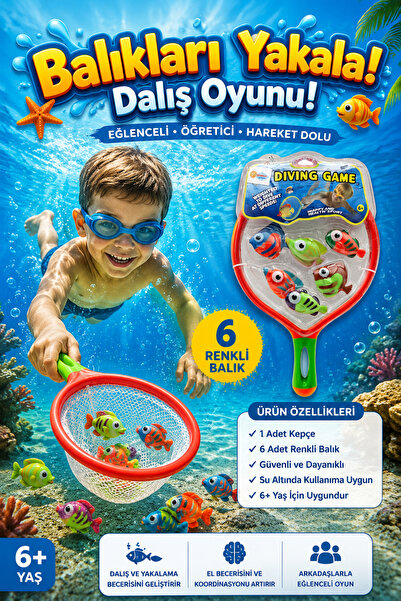 craftivio Children's Pool and Sea Toy Underwater Fish Catching Diving Game Se...