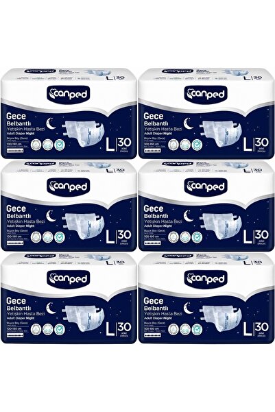 Canped حفاضات للكبار مع حزام خصر للاستخدام الليلي - مقاس كبير - 180 قطعة