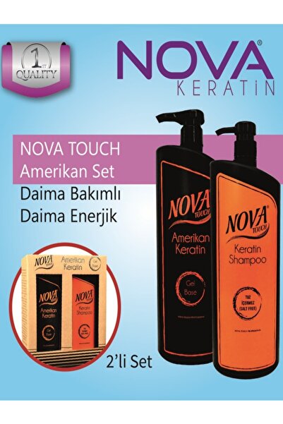 Nova TOUCH BREZİLYA FÖN AMERİCAN JEL KERATİN VE KERATİN ŞAMPUAN 1000 ML