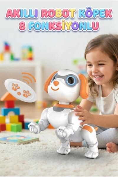 Tıfıl Toys Programlanabilir Robot Köpek: Kumandalı 8 Fonksiyonlu Sesli Işıklı...