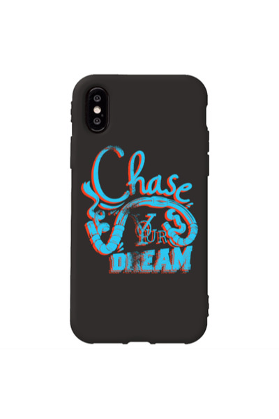 Other Apple iPhone Xs Max Chase Your Dream Black Colored Silicone TPU Θήκη