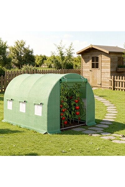 OEM Solar de gradina, dimensiune 300x200x200cm, folie verde PE cu plasa 140g/...