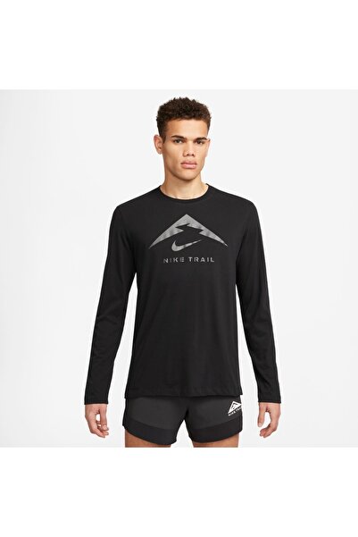 Nike M NK DF TEE LS TRAIL FN0827-010 Μαύρο M