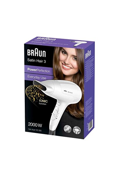 Braun Satin Hair 3 Iontec Technology Hair Dryer 2000 Watt HD 380
