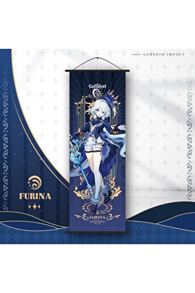 Choice11 as shown furina Genshin Impact Scroll Canvas Colombina Flins Arlecch...